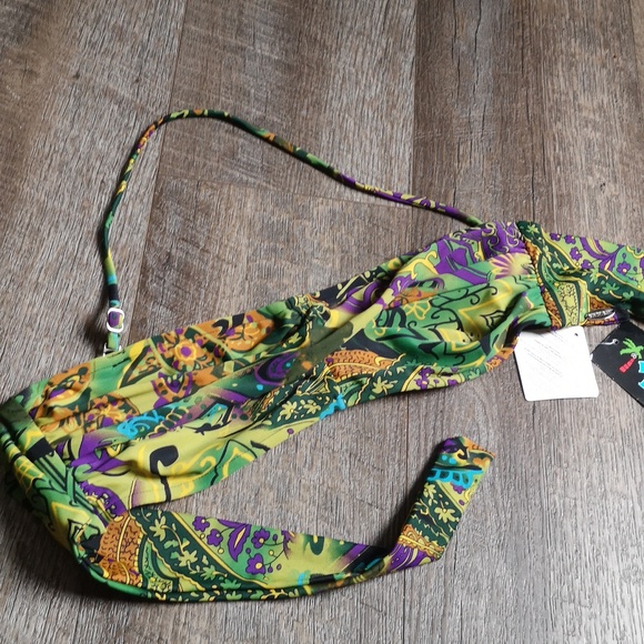 Bikini Bay Bandeau bathing suit top removable strap size 10 - Picture 4 of 5